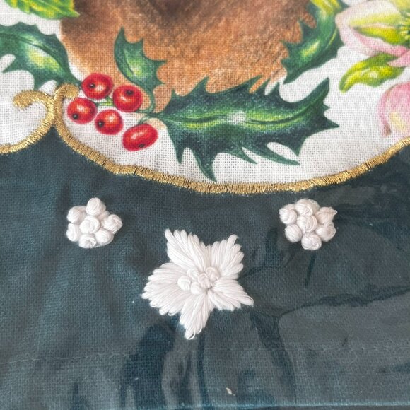 NWT Anthropologie LOU ROTA Dish Tea Towel 12 Twelve Days Christmas Reindeer New - Picture 4 of 5